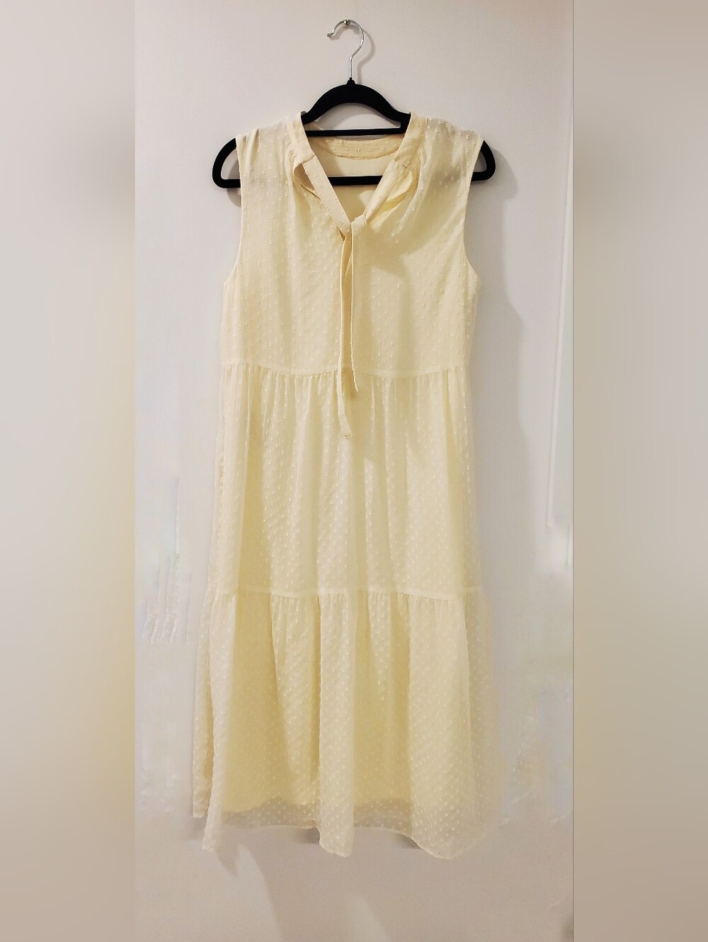 Vero Moda Cream Tie-Neck Sleeveless Midi Dress